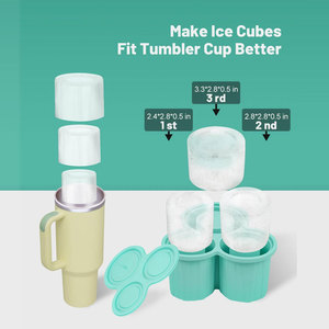 Tùy chỉnh <span class=keywords><strong>Ice</strong></span> <span class=keywords><strong>Cube</strong></span> Khay cho 40 oz cốc cốc Silicone <span class=keywords><strong>Ice</strong></span> <span class=keywords><strong>Cube</strong></span> khuôn mẫu với nắp <span class=keywords><strong>Ice</strong></span> Maker - Product Image 6