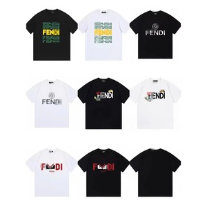 Nouveau T-shirt Homme Dijia Printemps-Été 2025 à Manches Courtes et Col Rond en Pur Coton, Imprimé Numérique Lettres Style Anglais, Coupe Ample, pour le Commerce Transfrontalier - Product Image 1