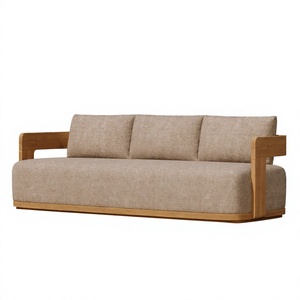 <span class=keywords><strong>Ensemble</strong></span> de salon d'extérieur contemporain en teck, canapé ovale en <span class=keywords><strong>bois</strong></span> massif pour <span class=keywords><strong>balcon</strong></span> et jardin - Product Image 3