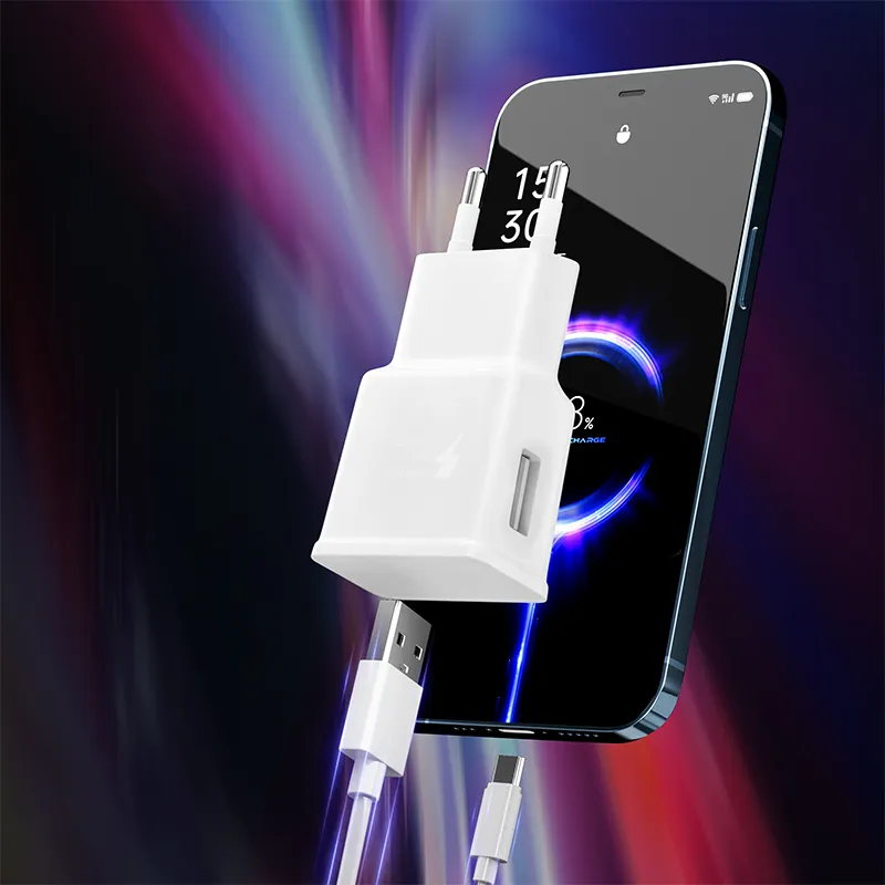 Carregador rápido para celular com USB de parede de viagem 10W 1.2A Carregador rápido para celular Carregador USB