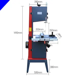 Una máquina de sierra de cinta vertical multifuncional para carpintería que puede cortar curvas