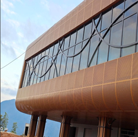 Panneaux en aluminium perforé pour façade double peau, écran de ventilation, extérieur de bâtiment, taille et motif sur mesure, fabrication en usine