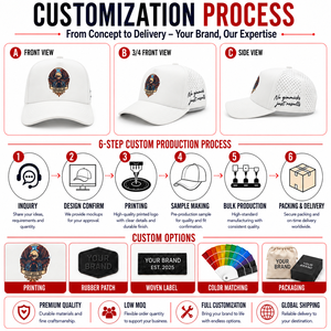 Gorra de Golf de 5 Paneles con Bordado de Silicona, Personalizada, de Alta Calidad, MOQ Bajo, Visera Plana, Ajustable, Transpirable, de Secado Rápido, Unisex - Product Image 2