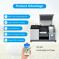 Impresora UV Inteligente para Pelotas de Golf con IA, Tecnología de Impresión en la Nube CMYKW de Colores Vívidos, Impresora de Inyección de Tinta Plana A5 Inalámbrica con Wifi para Tiendas