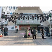Braguero de iluminación de espiga de aluminio al por mayor con techo para exhibición de truss de escenario de concierto al aire libre