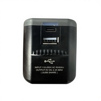 Adaptateur de voyage universel 3-en-1, prise multi-pays, sortie AC/DC (USB 5V 2.4A) pour PC, ordinateur portable, appareil photo, téléphone portable, LED