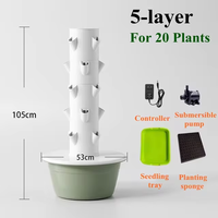 Planteur vertical de système hydroponique d'intérieur commercial 5 couches hydroponique élèvent le pot de légume d'intérieur de tour