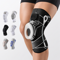 Genouillère de sport d'extérieur en Spandex et Nylon, souple, stabilisatrice avec absorption des chocs, protection réglable