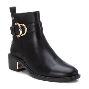 Stivaletti bassi da donna Xti neri 143103 in pelle con tacco largo alla moda - Product Image 2