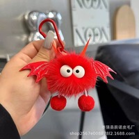 Vente en gros de pendentif sac petite chauve-souris Halloween pendentif porte-clés boule en peluche mignon pendentif à breloque sac à main décorations de cadeau d'Halloween