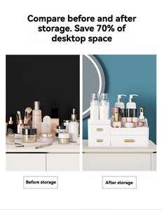 Chất lượng cao PP sang trọng hiện đại Countertop hiển thị mỹ phẩm trường hợp phòng tắm truy cập Organizer trang điểm Organizer lưu trữ ngăn kéo - Product Image 5