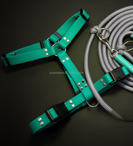 Imbracatura per Cani e Gatti a Forma di H in Silicone Bicolore Rivestito in PVC, Accessorio per Animali Domestici sia Canini che Felini - Product Image 3