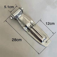 Charnière de porte arrière universelle personnalisable en acier inoxydable SS304 pour camions et fourgons, idéale pour les portes de conteneurs maritimes