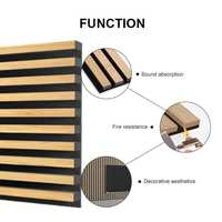 Panneaux acoustiques insonorisés de conception moderne ECOUPP Matériau polyester MDF de surface en chêne naturel écologique avec finition en placage