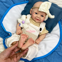 Poupée Bébé Reborn en Silicone de 17 Pouces Personnalisée de Marque en Gros, Design à Yeux Ouverts, Jouet de Collection Commémorative et d'Exposition