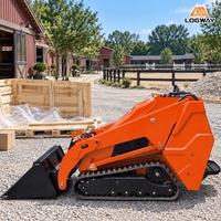 Mini-chargeuse compacte LOGWAY 925 mm à largeur réduite, haute efficacité de travail, moteur diesel Kubota, pour l'entretien routier, livraison gratuite