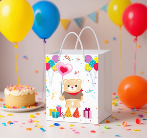 Borsa regalo Mi House Market Bear 23x18x10 cm in carta colorata mista per feste e celebrazioni - Product Image 2