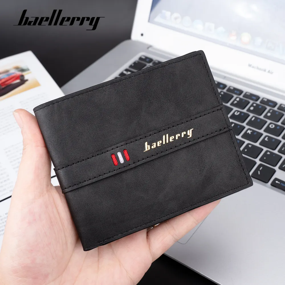 baellerry short RFID High Security pu slim leather wallet carteras de hombre card holder wallet for men