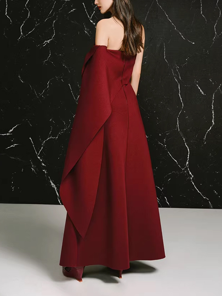 open lace back dress Miss Circle Women Nessa Red Lace Satin Corset Maxi Dress