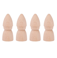 Figurine de poupée en bois de hêtre naturel sculpté, à peindre soi-même, non finie, décoration de bureau, artisanat en bois, ornement pour enfants