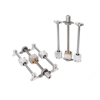 Rel Panduan Sekrup Tipe T untuk Printer 3D, Sekrup Trapesium Diameter 10mm Multi-head T10, Set Kit Jalur Ganda yang Dioperasikan Manual