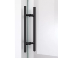 Porte de douche sans cadre, design coulissant carré pour hôtel, appartement, salle de bain, certifiée CE, moderne, avec fermeture douce