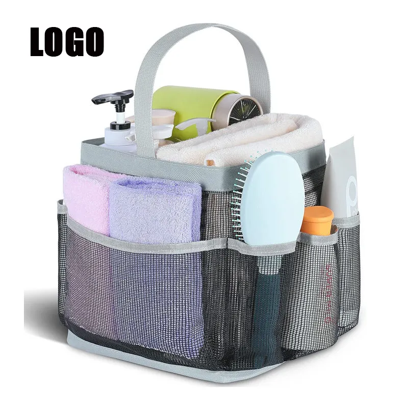 Borse da toilette personalizzate in maglia Tote per nuoto sportivo spiaggia prodotti per la doccia borse con tasca portatile per lavaggio Organizer borse