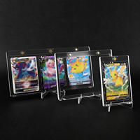 Cadre d'affichage de cartes transparent Premium 2 ou 3 emplacements, conception One Touch, support magnétique en acrylique pour collection de cartes de sport