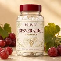 Capsules de Resvératrol à Marque Blanche OEM, Extrait de Raisin, Soutien Antioxydant, Santé Cellulaire, 60 Comprimés