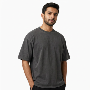 T-shirt Homme Personnalisé Coupe Oversize Grammage Lourd Motifs Vintage Coton Respirant Grandes Tailles - Product Image 1