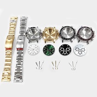 Kit d'accessoires pour montre avec boîtier de 40 mm et bracelet, pour montres automatiques pour hommes 7750, ensemble de montres-bracelets en acier massif avec verre saphir, à assembler