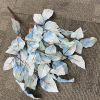 Daun Mawar Buatan dari Sutra untuk Dekorasi Pernikahan, Rangkaian Bunga, DIY Buket, Semprotan Daun Palsu