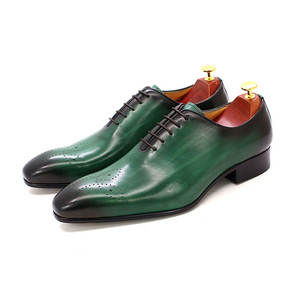 Zapatos Oxford de Cuero Pintados a Mano Personalizados de Xinzirain <span class=keywords><strong>para</strong></span> Hombre, con Punta en Pico y Degradado, <span class=keywords><strong>para</strong></span> Eventos Formales y Bodas - Product Image 2