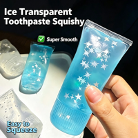 Jouet anti-stress en gel en forme de cube de glace, transparent, en TPU souple, pour enfants et adultes