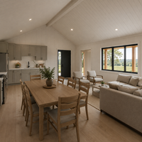 Villa modulaire préfabriquée en acier léger de style ferme moderne américaine avec porche avant pour projets résidentiels et hôteliers
