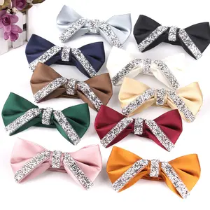 Diamond Bow Tie For Men Pre Tied Pink Unique Bow Ties Dress Manufacturers From China For Men