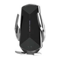 Support de chargeur de voiture sans fil à capteur infrarouge 15W avec fixation automatique pour grille d'aération, compatible iPhone et smartphones Android universels