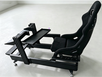 Cockpit de simulateur de course automobile en aluminium anodisé noir personnalisé 40160 avec siège, vente en gros directe d'usine, kit complet