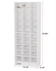 Meuble de rangement à chaussures style ferme, 10 niveaux, en bois et métal, pour entrée, couloir, placard, vente en gros d'usine, personnalisable OEM, grande capacité - Product Image 6