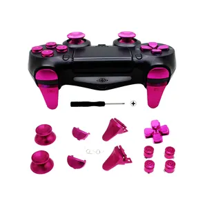 Manufacturer Aluminum Metal Kits For PS4 Slim For PS4 Pro Controller 3D Analog Joystick Thumbstick ABXY Button For Play Station4