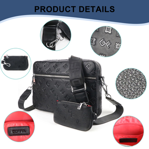 Custom Crossbody Camera <b>Bag</b> PU Leather Gradient Shoulder Messenger <b>Bag</b> Unisex Sling <b>Bag</b> OEM Manufacturer - Product Image 5