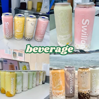 Boîtes en plastique PET transparentes de haute qualité avec impression de logo et fermeture à anneau pour sodas, jus et boissons énergisantes