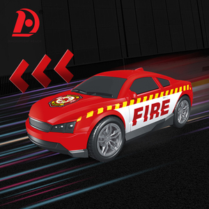 HUADA-Voiture de sauvetage 2 en 1 avec feux de mouvement à inertie et son, véhicule d'urgence anti-incendie, jouet pour enfants - Product Image 4