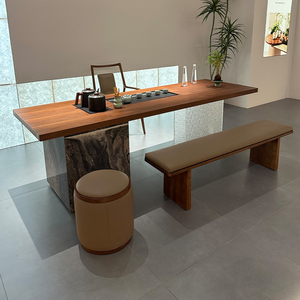 Set di Tavolini da Caffè Giapponesi Moderni di Alta Qualità in Legno per Soggiorno, Grande Formato, Ecologici - Product Image 1