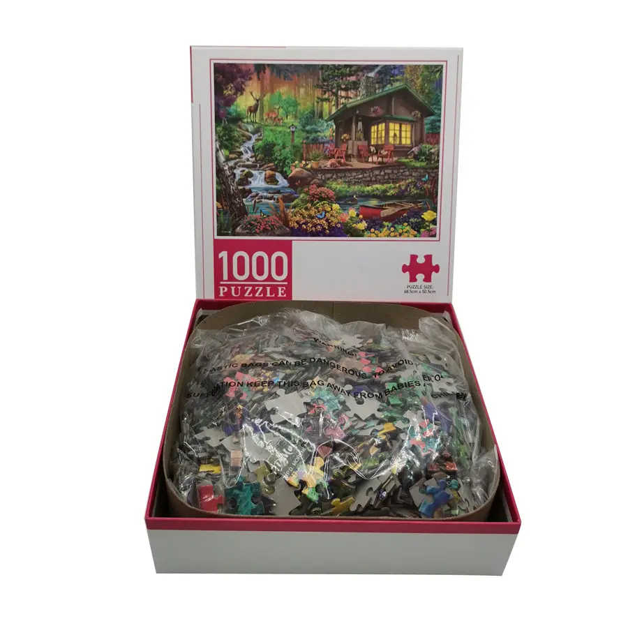 Gratis Monster Fabriek Prijs Puzzel Doos Afdrukken Volwassenen Ingewikkelde 1000 Stukjes Karton Custom Papier Puzzel