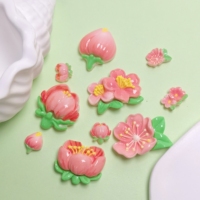 Mini-breloques florales Kawaii, jolies fleurs de cerisier assorties, cabochons en résine à dos plat, accessoires pour scrapbooking, loisirs créatifs et épingles à cheveux
