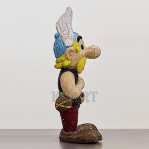 Stick Rhinestone personajes de la Galia héroe animación figuras Asterix pegar cristal diamante Asterix escultura resina artesanía - Product Image 4