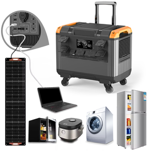 High Capacity Portable Power Bank Station 1000-5000W Battery <b>Solar</b> <b>Generator</b> With Flashlight MPPT for EV Charging CB3000S Power - Product Image 2