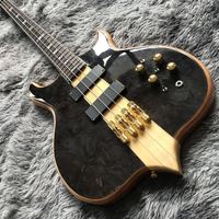 Custom Burst Maple Top 4 cordes guitare basse manche à travers le corps ébène touche micros actifs basse électrique