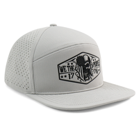 Casquette HS15 de haute qualité, logo OEM personnalisé, 6 panneaux, visière plate, imperméable, perforée au laser, pour le golf, la randonnée, le surf, vente en gros